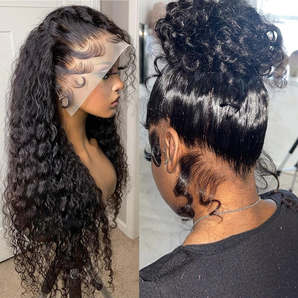 Human Hair Wigs 360 HD Lace Frontal Wig Curly