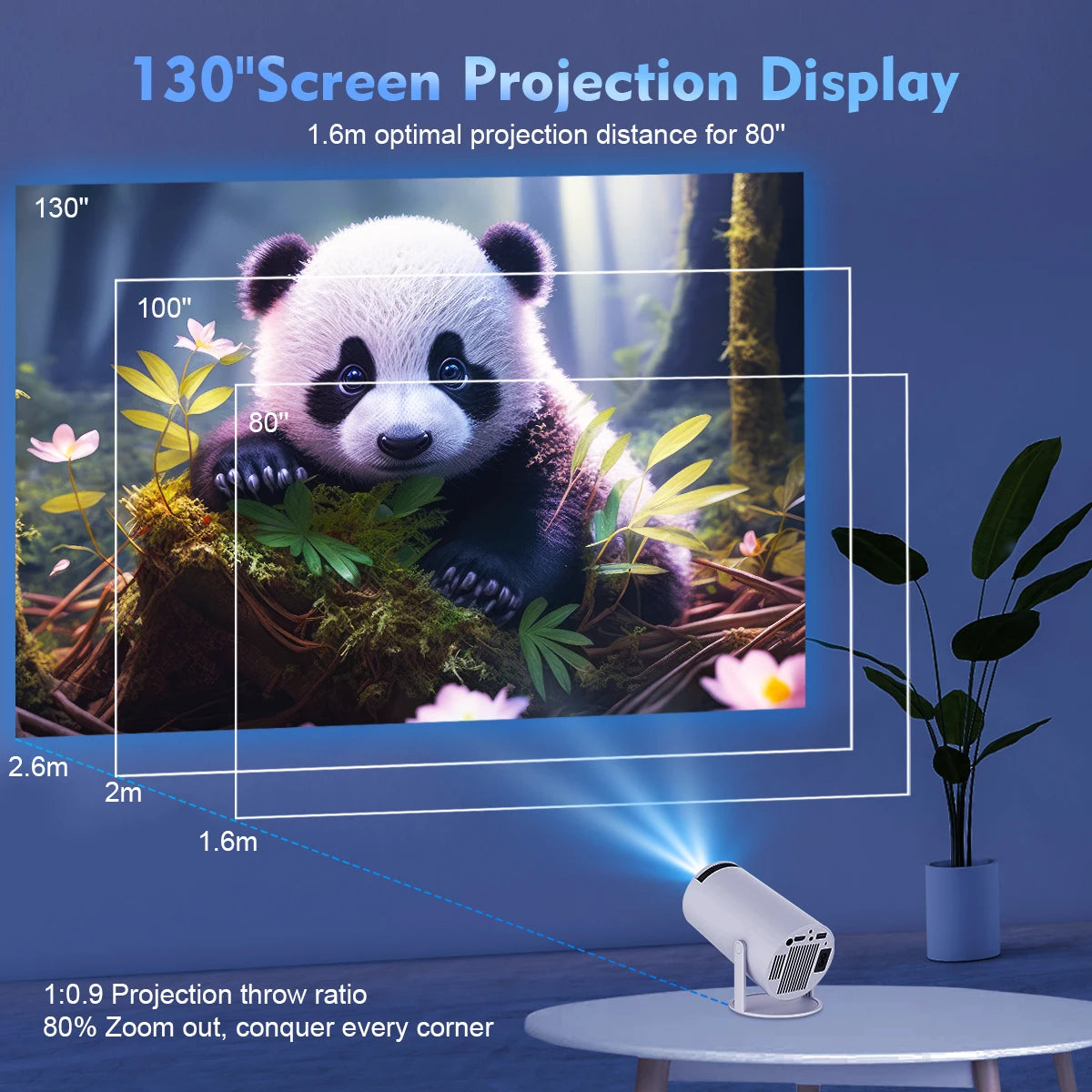 Magcubic Projector HY300 Pro 4K Android 11 Dual Wifi6 260ANSI Allwinner