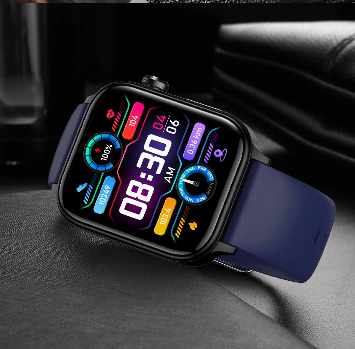 ECG+PPG Medical-Grade Smartwatch for Men: Monitors blood glucose, lipids, and uric acid, with Bluetooth connectivity for comprehensive health tracking.