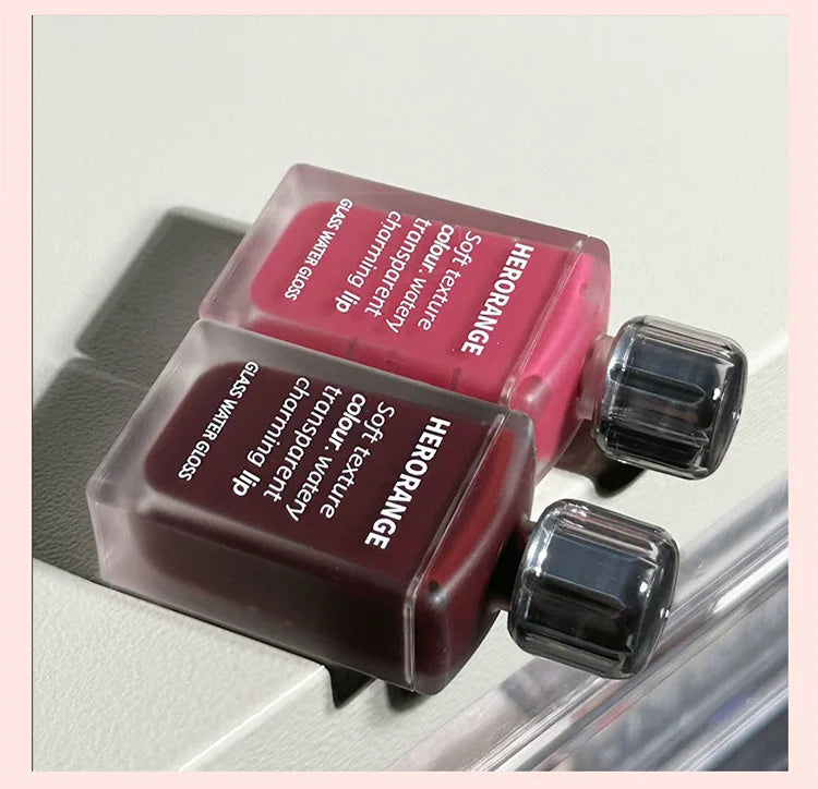 Lightly Glass Water Gloss Herorange Lip Glaze Mirror Moisturizing Plump Lips