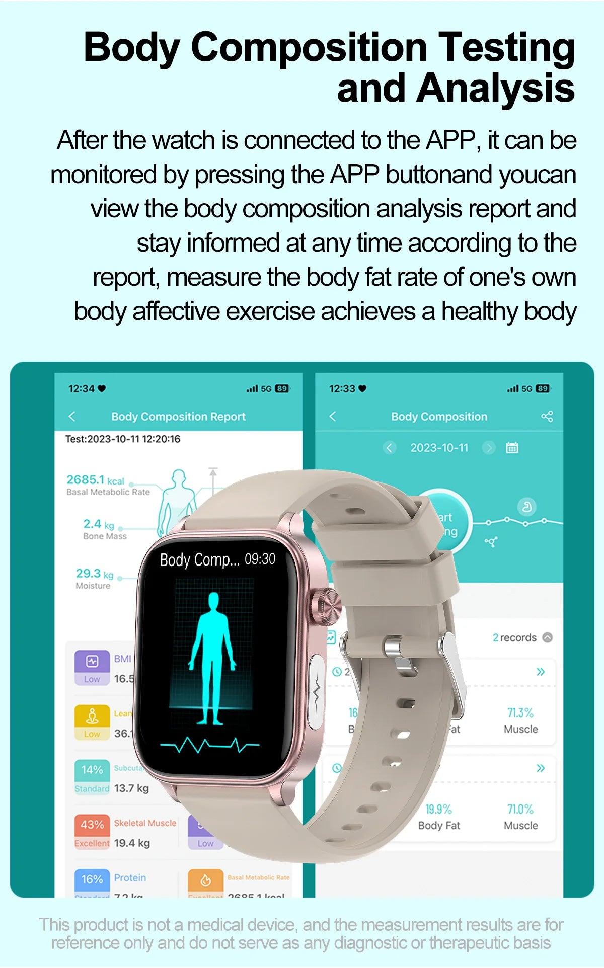 ECG+PPG Medical-Grade Smartwatch for Men: Monitors blood glucose, lipids, and uric acid, with Bluetooth connectivity for comprehensive health tracking.