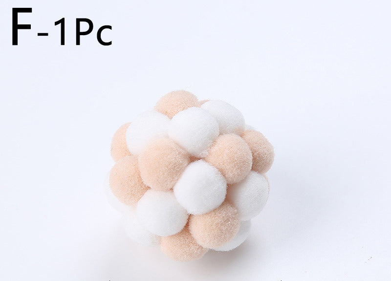 Interactive Plush Cat Toy Balls – Colorful Teaser Toys for Cats