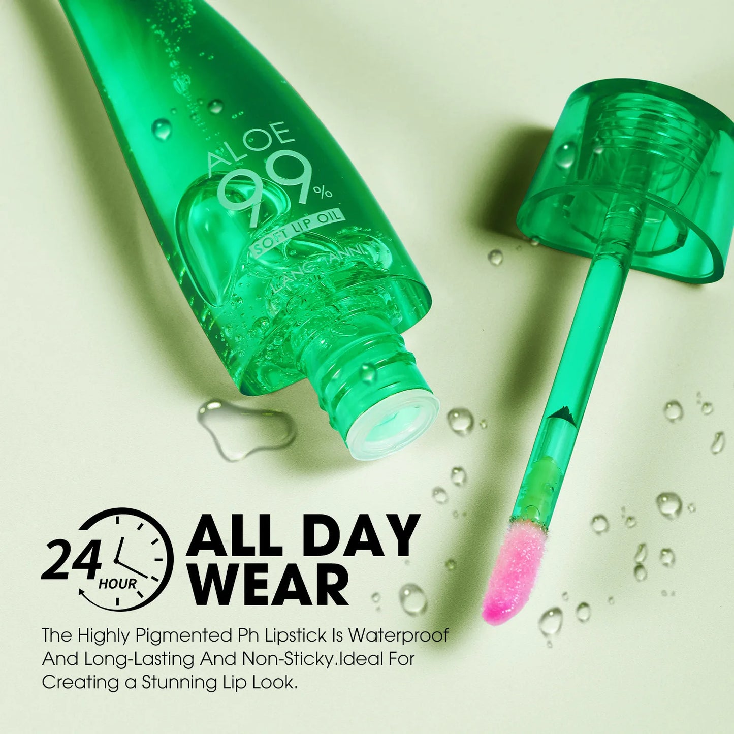 Batom Natural de Aloe Vera Lip Tint Longa Duração À Prova D'Água Hidratante