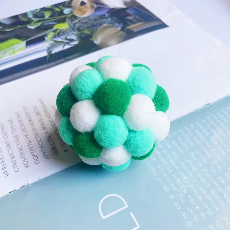 Interactive Plush Cat Toy Balls – Colorful Teaser Toys for Cats