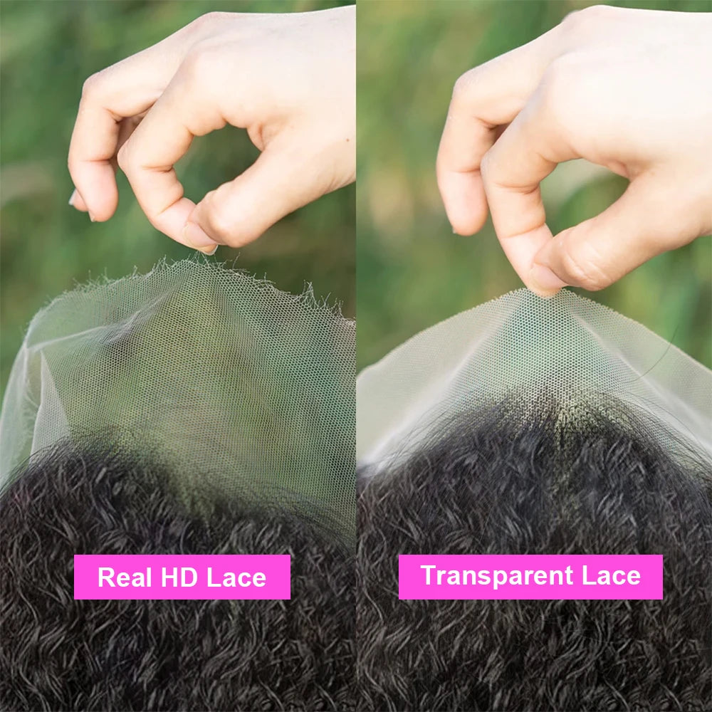Human Hair Wigs 360 HD Lace Frontal Wig Curly