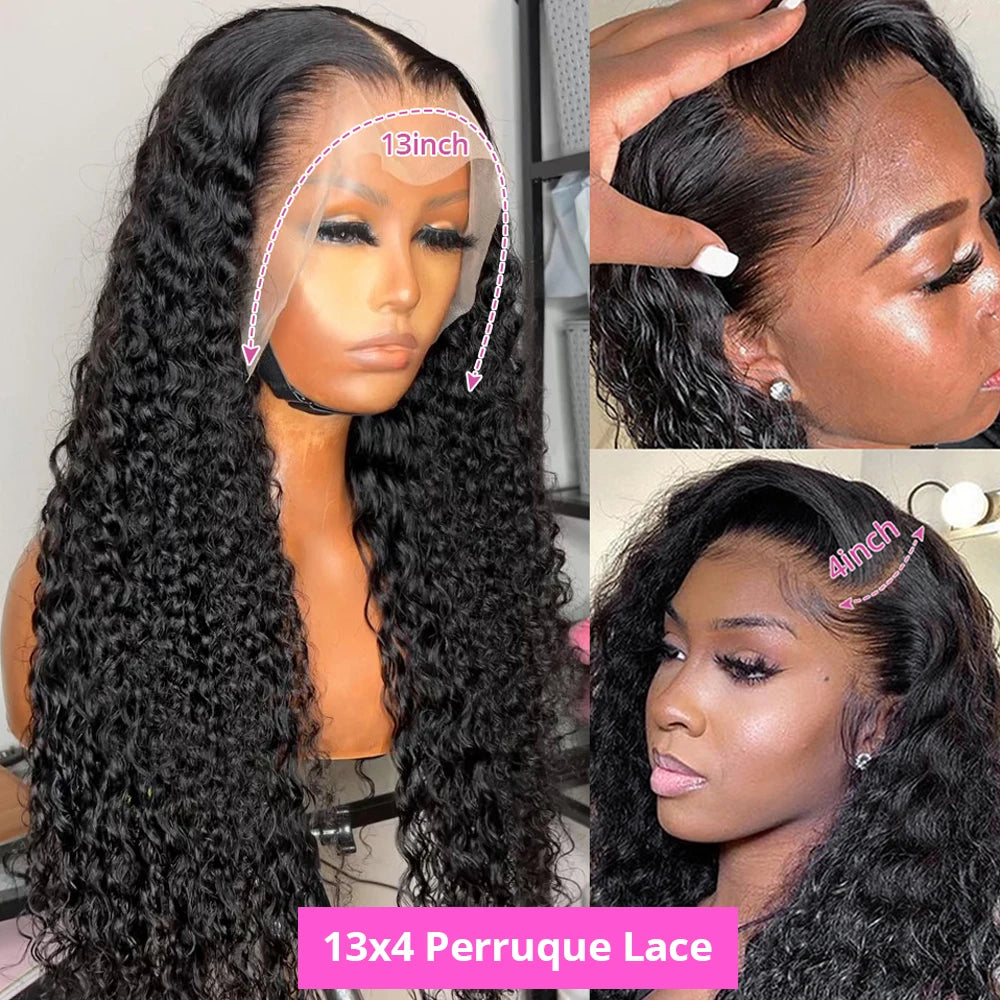 Human Hair Wigs 360 HD Lace Frontal Wig Curly