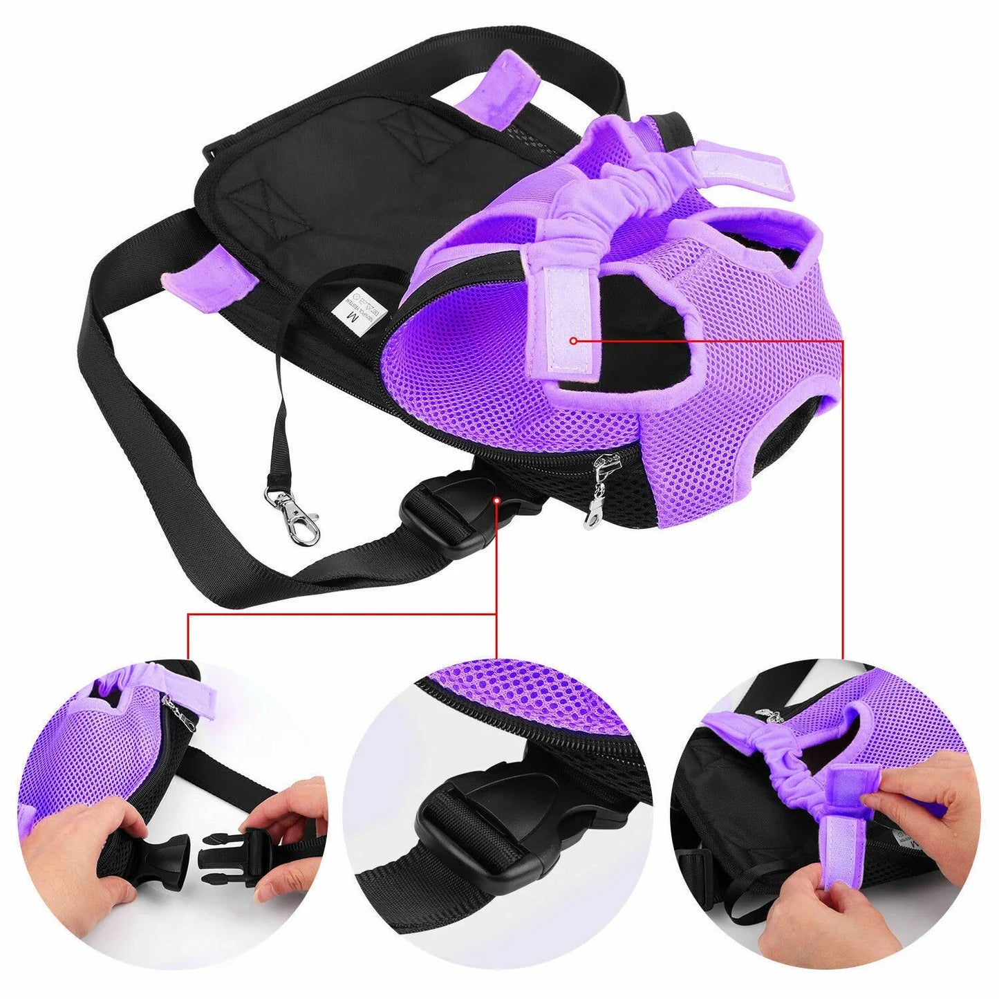 Mochila transportadora para cães de estimação