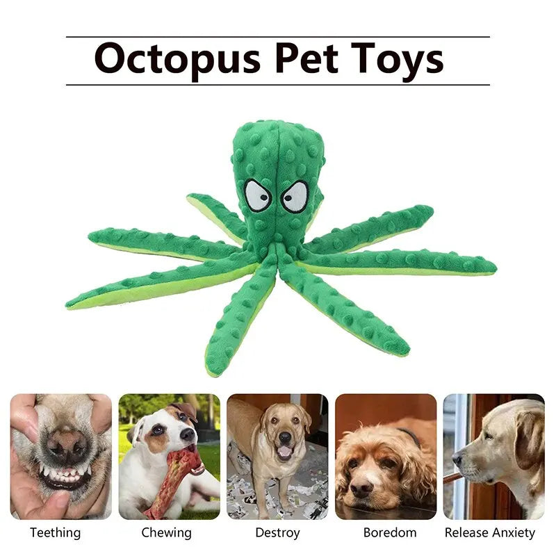 Plush Dog Toys Octopus Squeaky Dog Toys