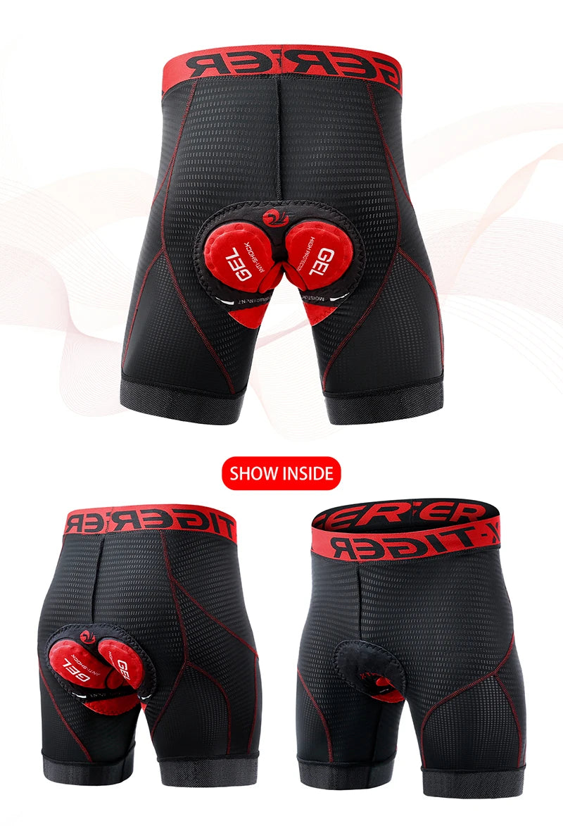 Cycling Underwear Shorts 5D Padded Sports Riding Bike Bicycle MTB Liner