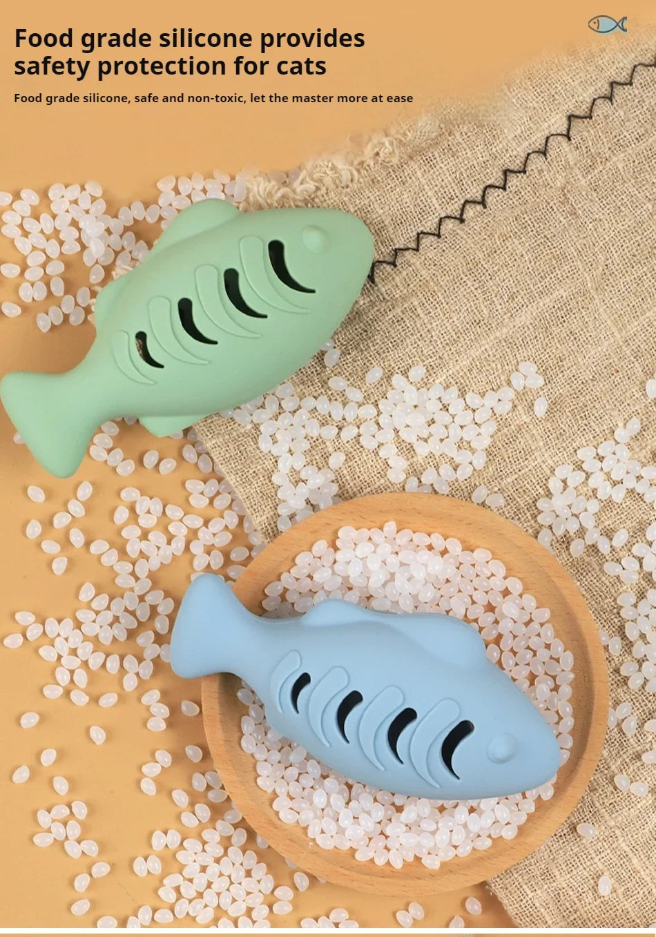 Cat Mint Bite-Resistant Silicone Toy – Fun and Healthy Playtime for Your Feline Friend
