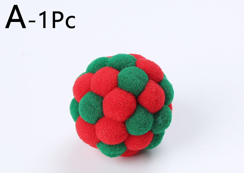 Interactive Plush Cat Toy Balls – Colorful Teaser Toys for Cats