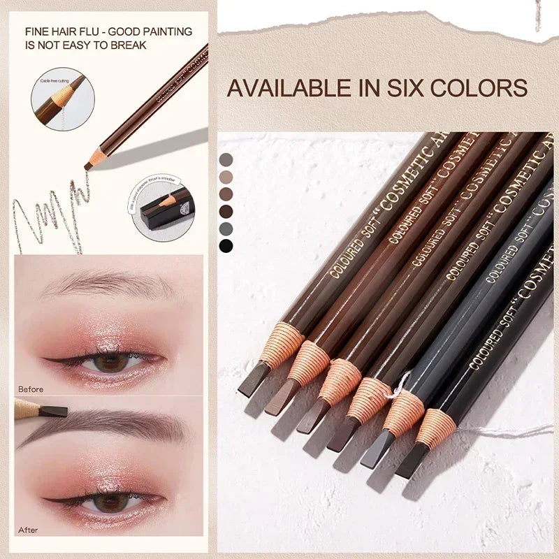 Tear-Off Pull Line Eyebrow Pencil – Perfect Brows Every Time 6 Colors Option Eyebrow Pencil Waterproof