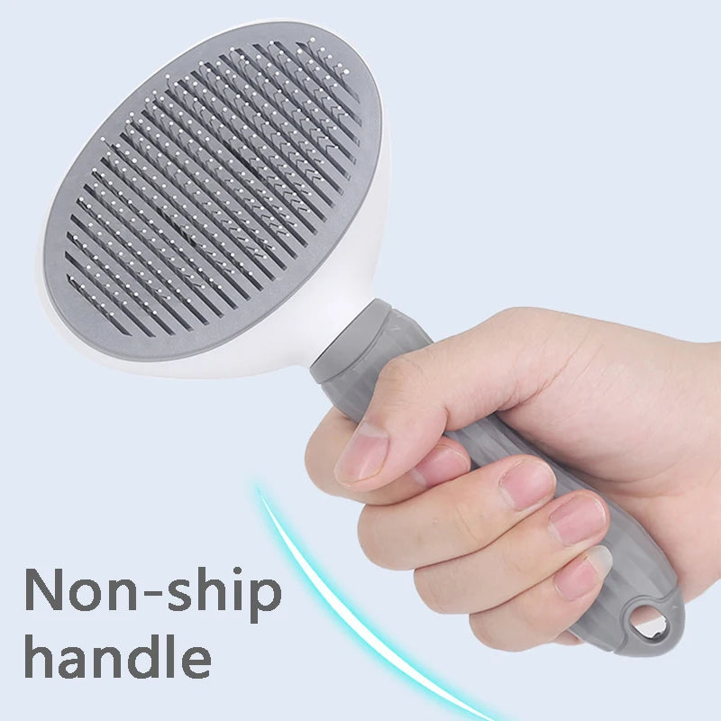 Pet Hair Removal Comb – Stainless Steel Grooming Brush for Dogs and Cats