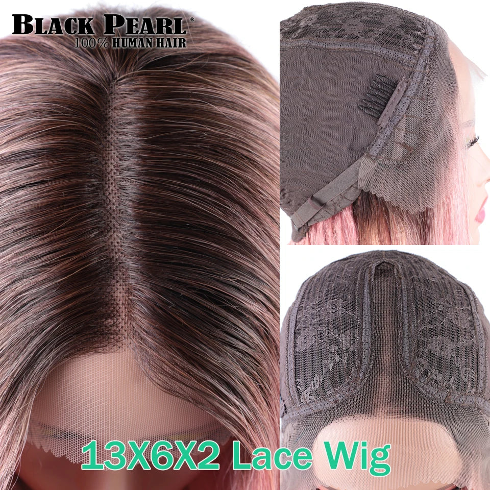 Human Hair Preplucked Wigs Straight Lace Front For Women Brazilian