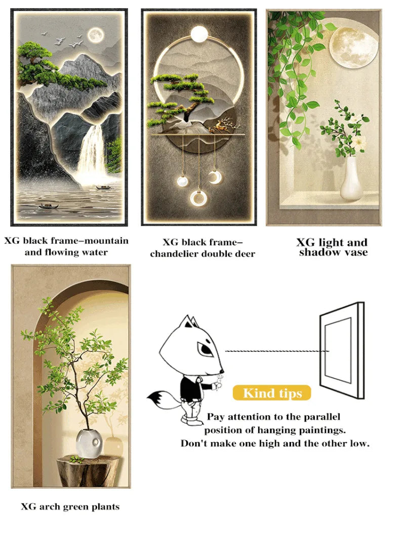 Modern Light and Shadow Wall Painting