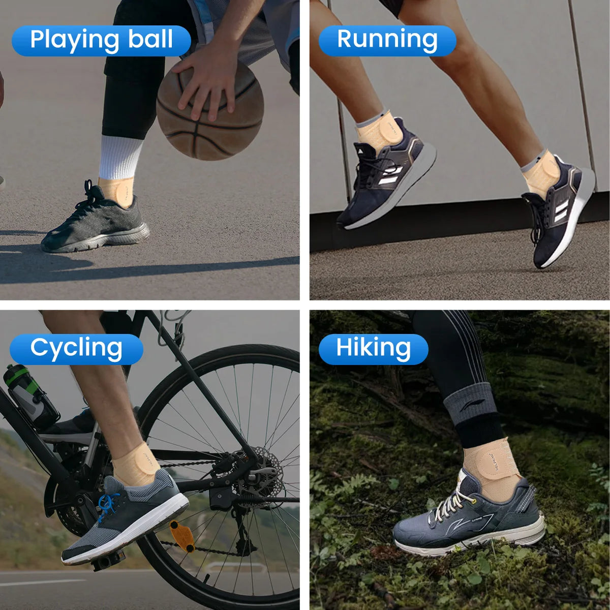 VELPEAU Adjustable Ankle Compression Sleeve for Achilles Tendonitis