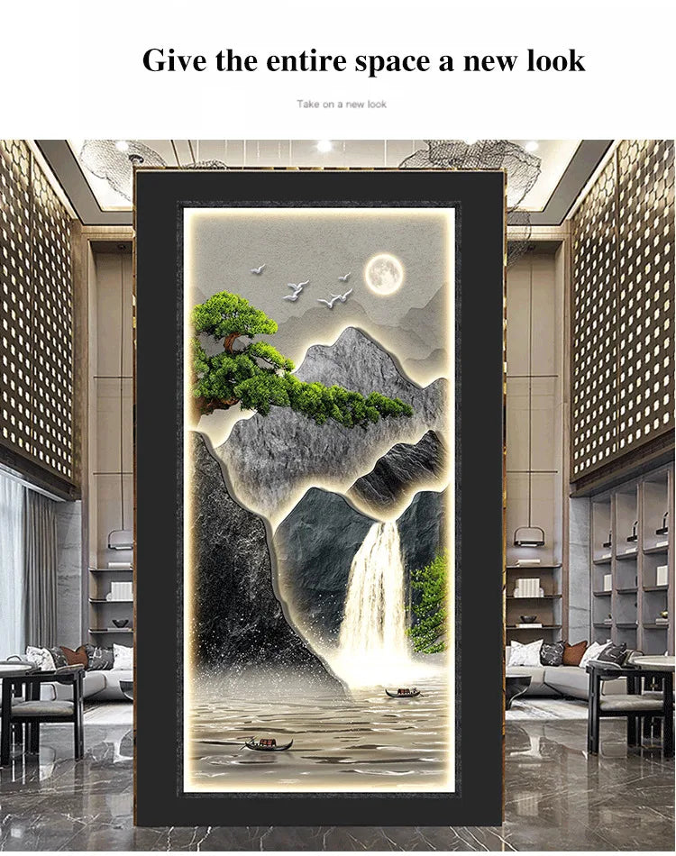 Modern Light and Shadow Wall Painting
