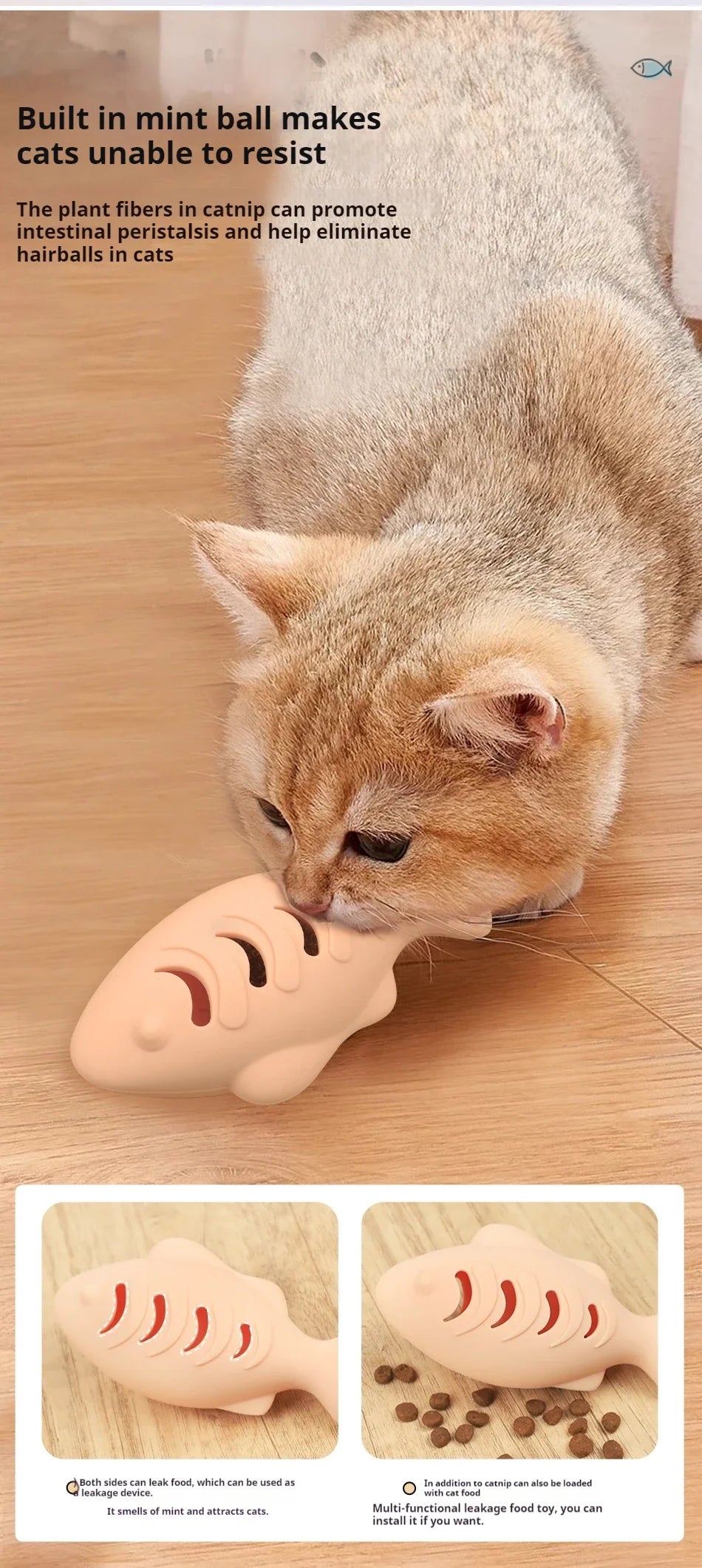 Cat Mint Bite-Resistant Silicone Toy – Fun and Healthy Playtime for Your Feline Friend