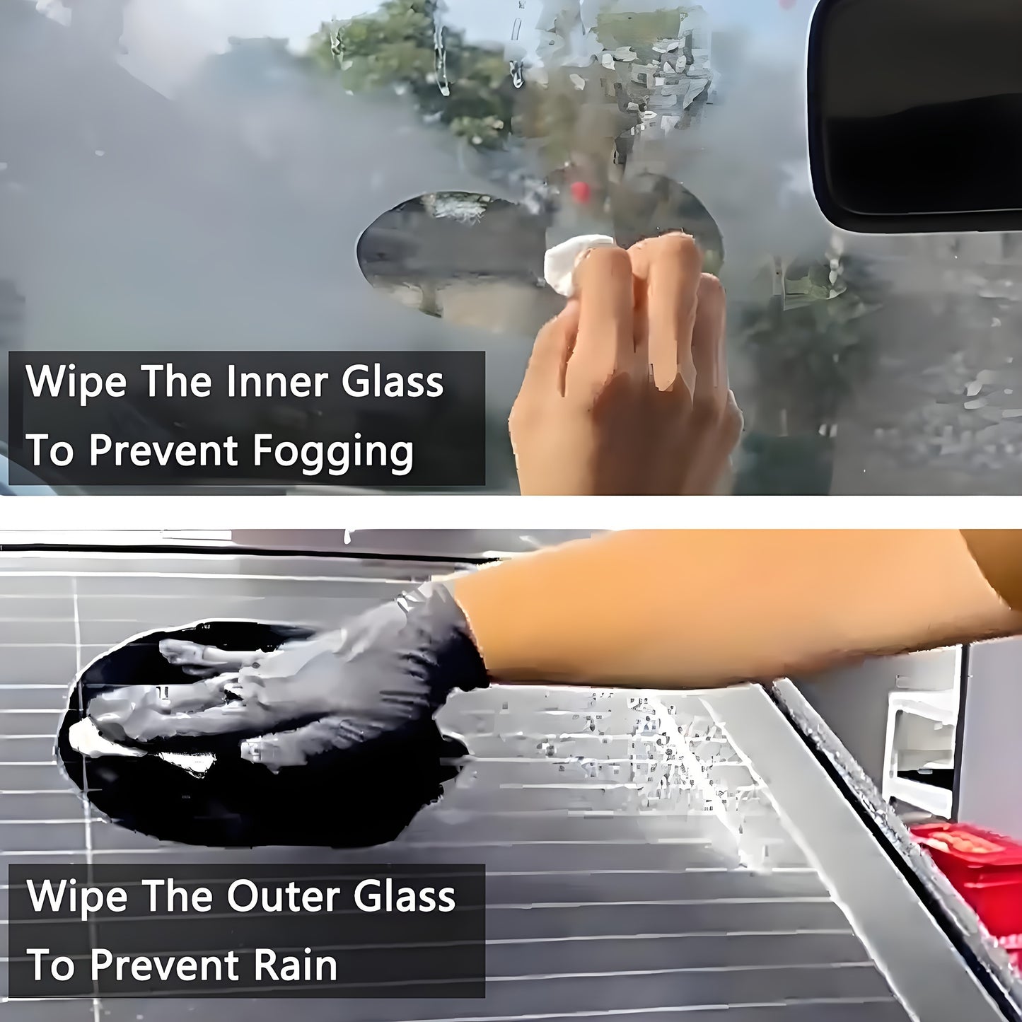 Car Glass Anti-Fog Wipes & Rain Repellent