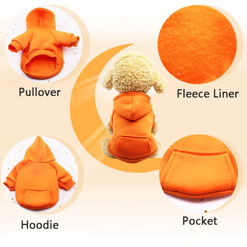 Winter Dog Hoodie – Soft Fleece Jacket for Small and Medium Dogs
