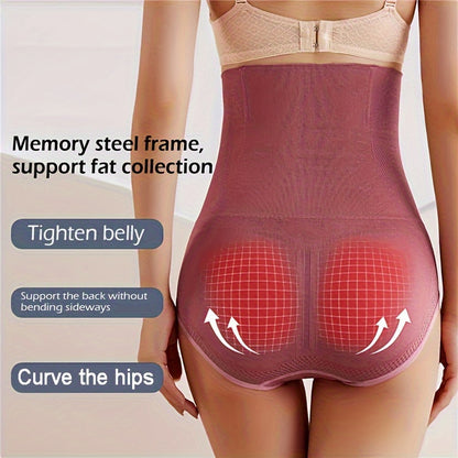 Seamless High-Waist Shapewear Panties - Breathable, Tummy Control Underwear for Fitness & Training