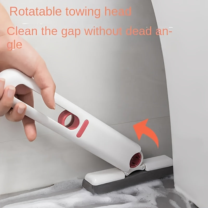 Mini Sponge Mop with Replaceable Head, Hand-Free Portable Multifunctional Cleaning Tool for Desk, Car, Bathroom, Windows, and Glass - Super Absorbent, Ideal for Back-to-School Cleaning Supplies, Made of Durable Plastic