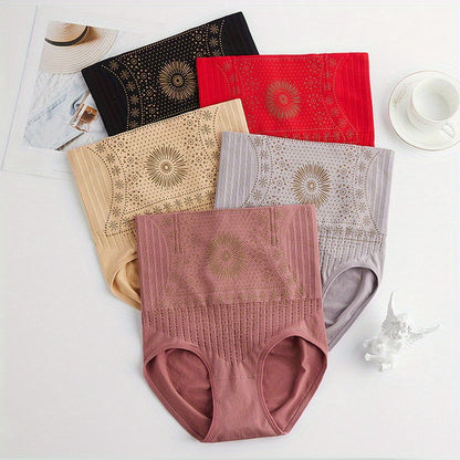 Seamless High-Waist Shapewear Panties - Breathable, Tummy Control Underwear for Fitness & Training