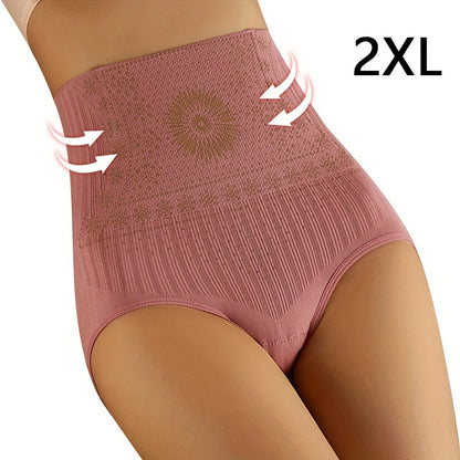 Seamless High-Waist Shapewear Panties - Breathable, Tummy Control Underwear for Fitness & Training