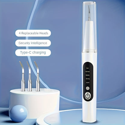 ProClean Tartar Remover Kit - Power Dental Flossers with 5-Level Adjustable LED Light, 4 Replaceable Heads, and Advanced Dental Calculus Removal for Improved Oral Health and Fresh Breath