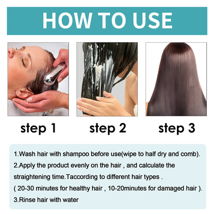 Protein Hair Cream Straightening Treatment Keratin Hair Care Cream Anti Frizz Smooth Silky