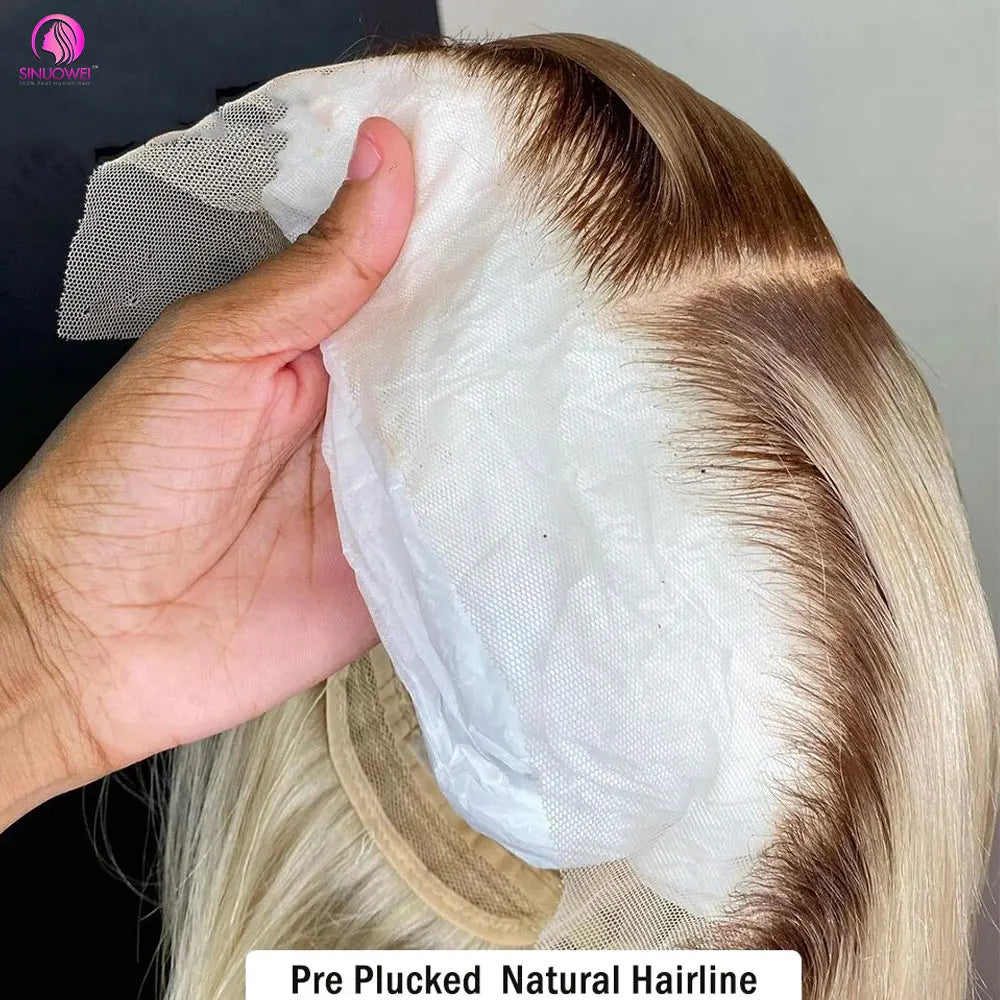 4/613 Honey Blonde Short Bob Wig 13X4 – Transparent Lace Front Human Hair