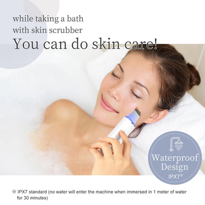 Skin Scrubber Peeling Facial Ultrasonic EMS Lifting Red Blue Skin Care Pore Deep Cleansing Machine IPX7