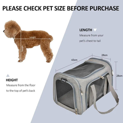 PawVoyage Cat Pet Carriers Dog Travel Bags Airline Transport For Small Dogs Cats Outgoing