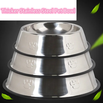 Quality Paw Stainless Steel Pet Dog Bowl Feeder Skidproof Anti-ant Shape Cat Dog Bowls