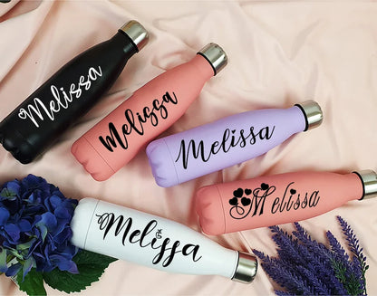 Personalized Stainless Steel Water Bottle - Bridesmaid Gift Thermos