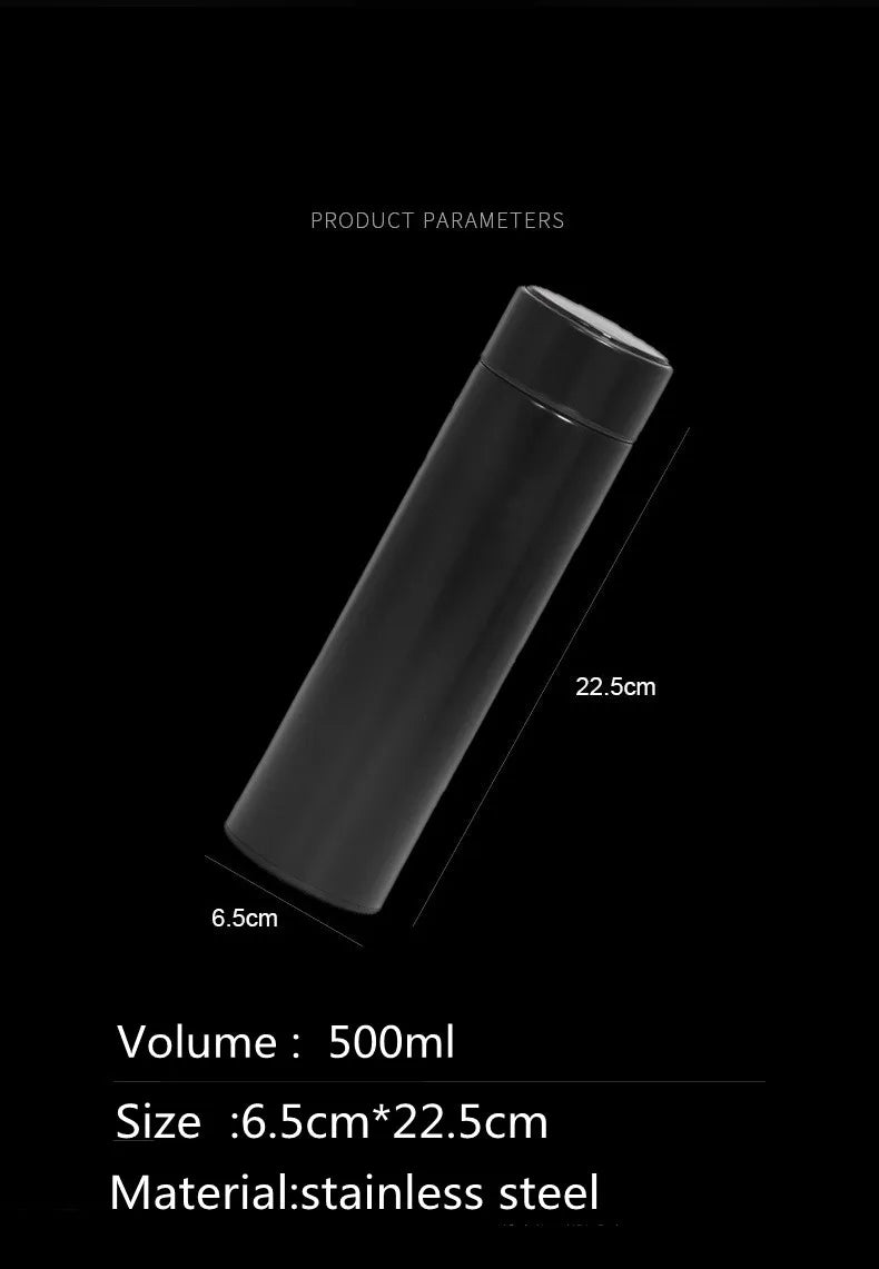 AIZINZUN Smart Display Vacuum Water Bottle – 500ML