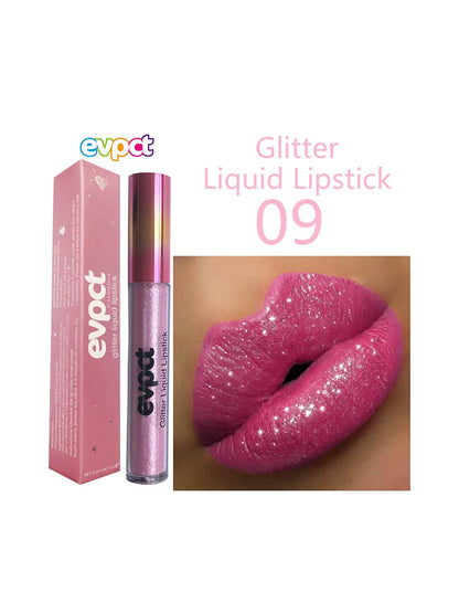 Waterproof Diamond Shimmer Glitter Lip Gloss 18 Colors