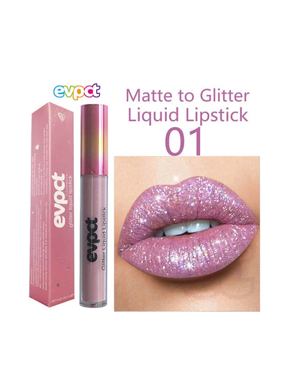 Waterproof Diamond Shimmer Glitter Lip Gloss 18 Colors