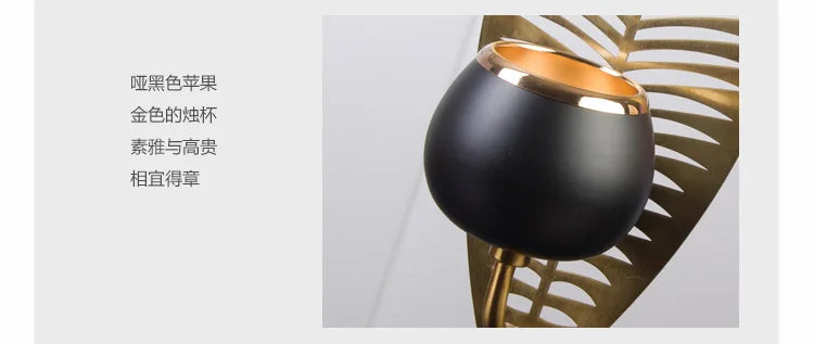 VintageLeaf – Retro Iron Candle Holder