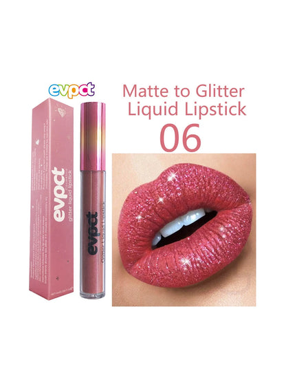 Waterproof Diamond Shimmer Glitter Lip Gloss 18 Colors