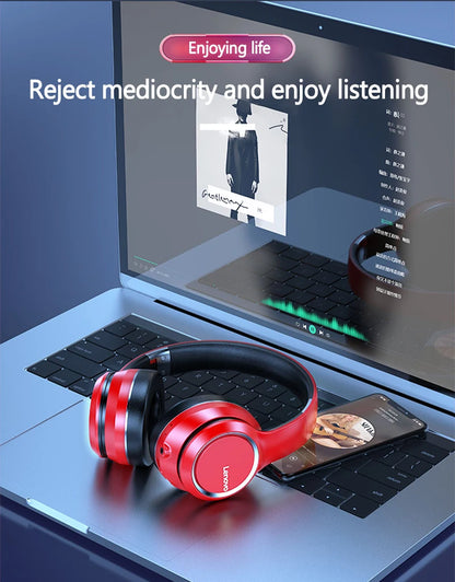 Lenovo HD200 Bluetooth Earphones Over-ear Foldable Computer Wireless Headphones