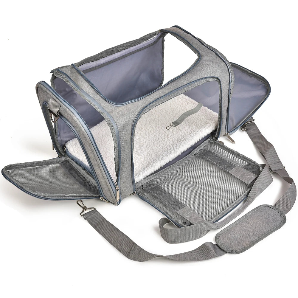 PawVoyage Cat Pet Carriers Dog Travel Bags Airline Transport For Small Dogs Cats Outgoing