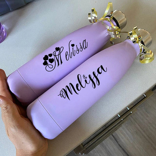 Personalized Stainless Steel Water Bottle - Bridesmaid Gift Thermos