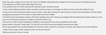 Lenovo HD200 Bluetooth Earphones Over-ear Foldable Computer Wireless Headphones
