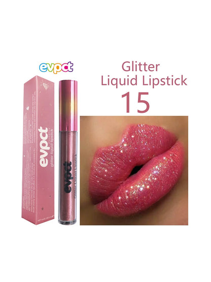 Waterproof Diamond Shimmer Glitter Lip Gloss 18 Colors