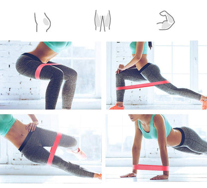 Portable Fitness Workout Equipment Rubber Resistance Bands Yoga Gym Elastic Gum Strength Pilates