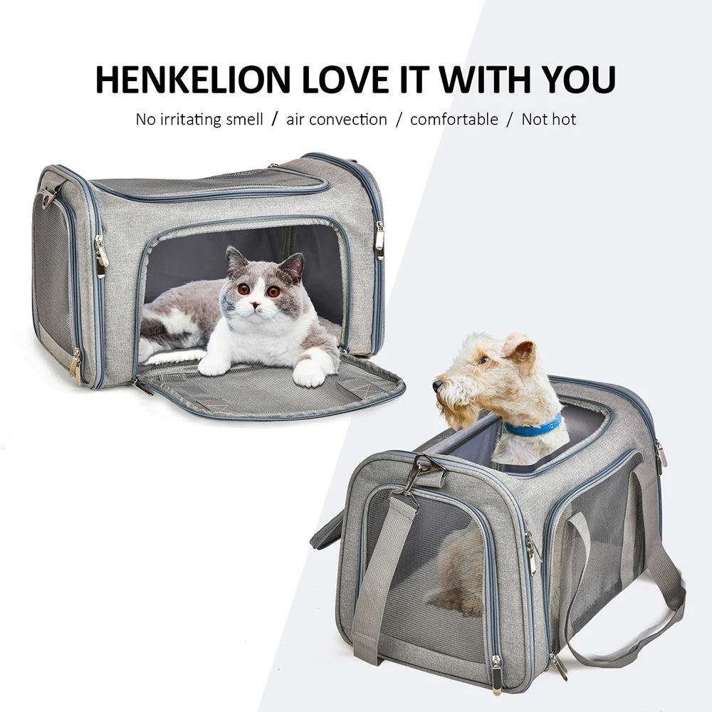 PawVoyage Cat Pet Carriers Dog Travel Bags Airline Transport For Small Dogs Cats Outgoing