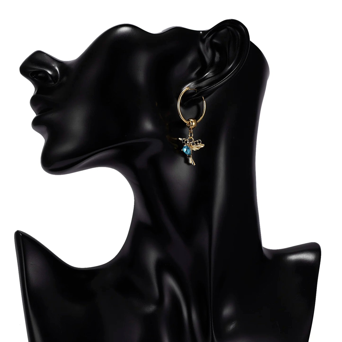Unique Little Bird Drop Long Hanging Hummingbird  Earring Jewelry