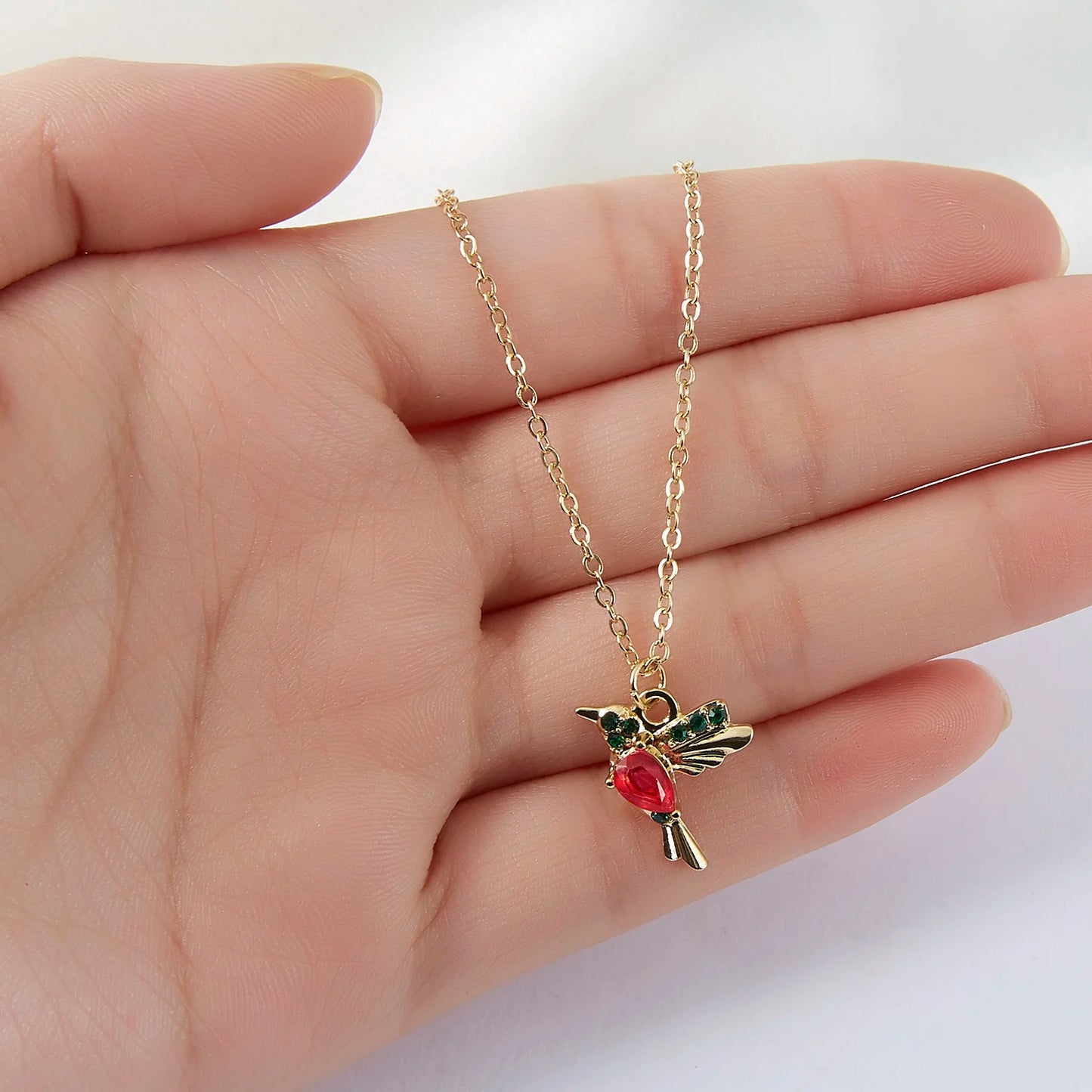 Unique Little Bird Drop Long Hanging Hummingbird  Earring Jewelry