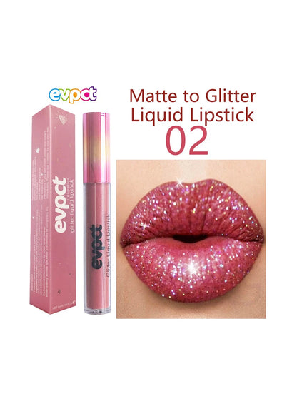 Waterproof Diamond Shimmer Glitter Lip Gloss 18 Colors
